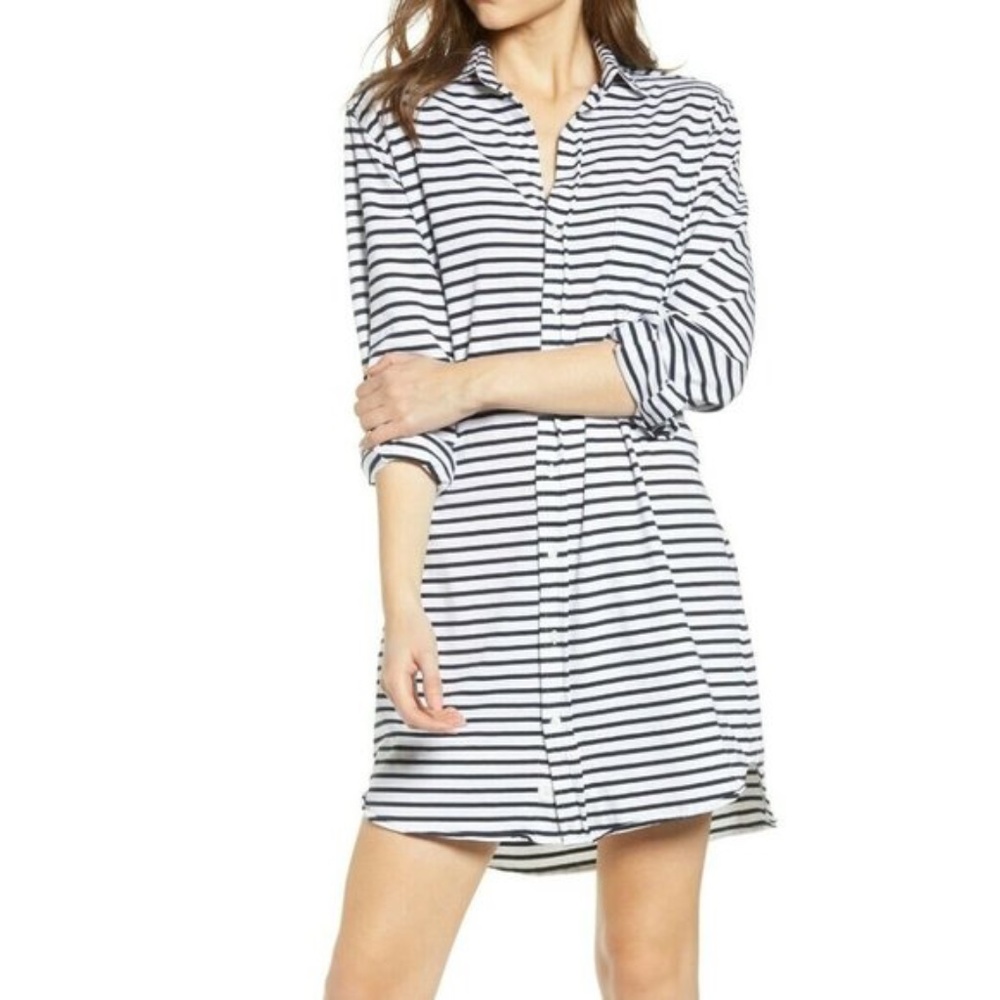 Frank & Eileen Mary Striped Lab tee t-shirt dress navy and white